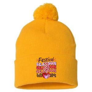 Checkered Lightning Festival Season Strawberry Fruit Lover Pom Pom 12in Knit Beanie