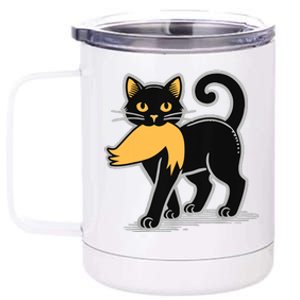 Cat Ladies For Kamala Harris Donald Trump 2024 Sarcastic 12 oz Stainless Steel Tumbler Cup