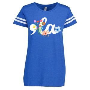 Comma La Floral Kamala Harris President 2024 Coma La Flowers Enza Ladies Jersey Football T-Shirt