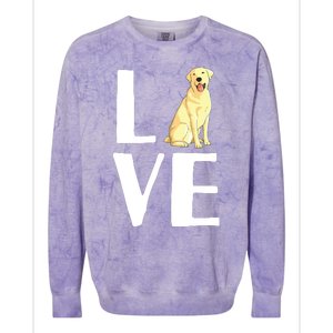 Cool Labrador For Men Women Yellow Lab Dog Lab Retriever Colorblast Crewneck Sweatshirt