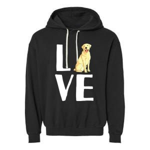 Cool Labrador For Men Women Yellow Lab Dog Lab Retriever Garment-Dyed Fleece Hoodie