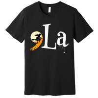 Comma La Funny Kamala Harris Halloween Pumpkin Premium T-Shirt