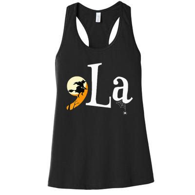 Comma La Funny Kamala Harris Halloween Pumpkin Women's Racerback Tank