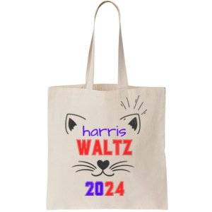 Cat Ladies For Harris Waltz Cat 2024 President Harris Waltz Tote Bag