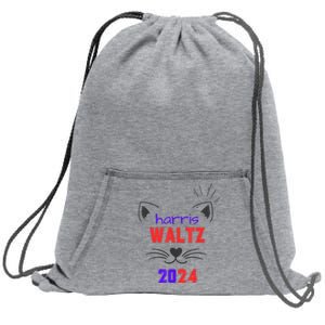 Cat Ladies For Harris Waltz Cat 2024 President Harris Waltz Sweatshirt Cinch Pack Bag