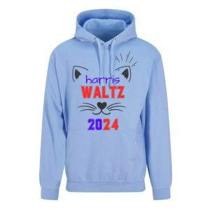 Cat Ladies For Harris Waltz Cat 2024 President Harris Waltz Unisex Surf Hoodie