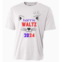 Cat Ladies For Harris Waltz Cat 2024 President Harris Waltz Cooling Performance Crew T-Shirt