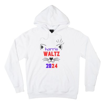 Cat Ladies For Harris Waltz Cat 2024 President Harris Waltz Hoodie