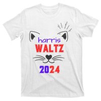 Cat Ladies For Harris Waltz Cat 2024 President Harris Waltz T-Shirt