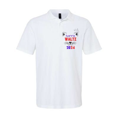 Cat Ladies For Harris Waltz Cat 2024 President Harris Waltz Softstyle Adult Sport Polo