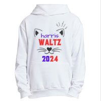 Cat Ladies For Harris Waltz Cat 2024 President Harris Waltz Urban Pullover Hoodie