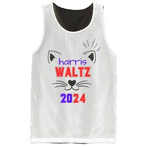 Cat Ladies For Harris Waltz Cat 2024 President Harris Waltz Mesh Reversible Basketball Jersey Tank