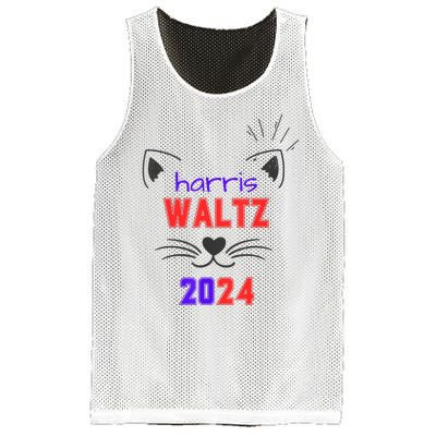 Cat Ladies For Harris Waltz Cat 2024 President Harris Waltz Mesh Reversible Basketball Jersey Tank