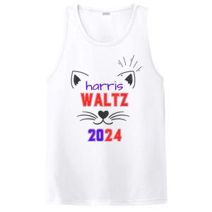 Cat Ladies For Harris Waltz Cat 2024 President Harris Waltz PosiCharge Competitor Tank