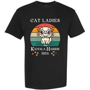 Cat Ladies For Kamala Harris Garment-Dyed Heavyweight T-Shirt