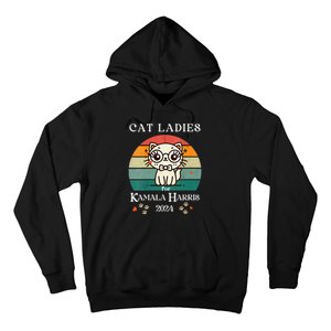 Cat Ladies For Kamala Harris Hoodie