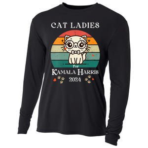 Cat Ladies For Kamala Harris Cooling Performance Long Sleeve Crew