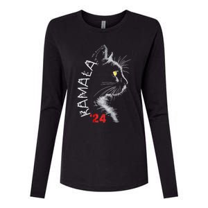 Cat Ladies For Kmala Cat 2024 President Kamalaaharris Womens Cotton Relaxed Long Sleeve T-Shirt