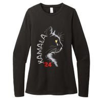 Cat Ladies For Kmala Cat 2024 President Kamalaaharris Womens CVC Long Sleeve Shirt