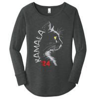 Cat Ladies For Kmala Cat 2024 President Kamalaaharris Women's Perfect Tri Tunic Long Sleeve Shirt