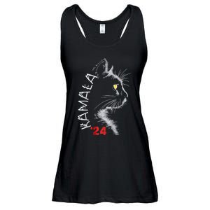 Cat Ladies For Kmala Cat 2024 President Kamalaaharris Ladies Essential Flowy Tank