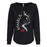 Cat Ladies For Kmala Cat 2024 President Kamalaaharris Womens California Wash Sweatshirt