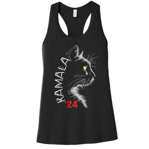 Cat Ladies For Kmala Cat 2024 President Kamalaaharris Women's Racerback Tank