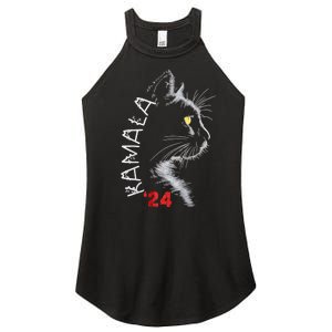 Cat Ladies For Kmala Cat 2024 President Kamalaaharris Women's Perfect Tri Rocker Tank