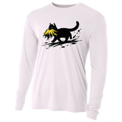 Cat Ladies For Kamala Harris Sarcastic Donald Trump 2024 Cooling Performance Long Sleeve Crew