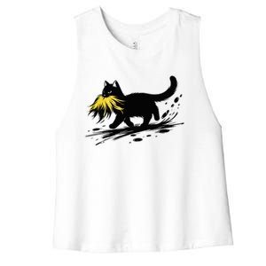 Cat Ladies For Kamala Harris Sarcastic Donald Trump 2024 Women's Racerback Cropped Tank