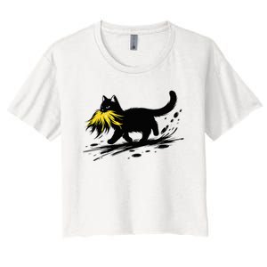 Cat Ladies For Kamala Harris Sarcastic Donald Trump 2024 Women's Crop Top Tee