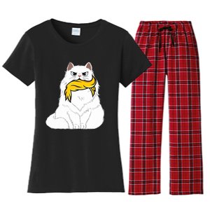 Cat Ladies For Kamala Harris Donald Trump 2024 Sarcastic Women's Flannel Pajama Set