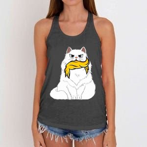 Cat Ladies For Kamala Harris Donald Trump 2024 Sarcastic Women's Knotted Racerback Tank