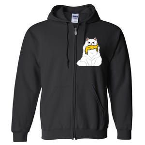 Cat Ladies For Kamala Harris Donald Trump 2024 Sarcastic Full Zip Hoodie