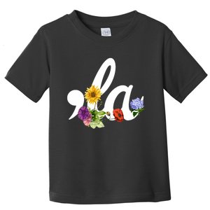 Comma La Floral Kamala Harris President 2024 Coma La Flowers Toddler T-Shirt