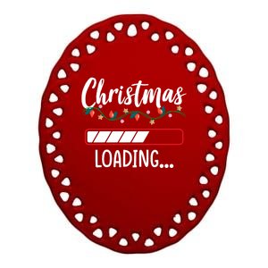 Christmas Loading Funny Holiday Festive Xmas Party Gift Ceramic Oval Ornament