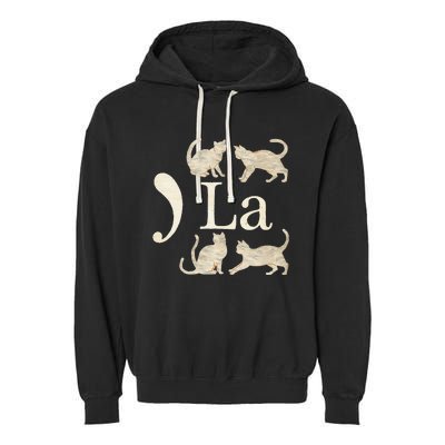 Comma La Floral Kamala Harris President 2024 Coma La Cats Garment-Dyed Fleece Hoodie