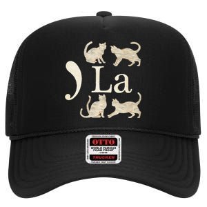 Comma La Floral Kamala Harris President 2024 Coma La Cats High Crown Mesh Back Trucker Hat