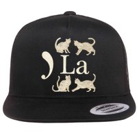 Comma La Floral Kamala Harris President 2024 Coma La Cats Flat Bill Trucker Hat