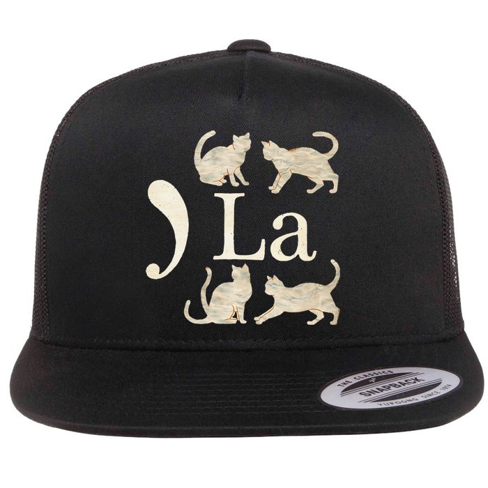 Comma La Floral Kamala Harris President 2024 Coma La Cats Flat Bill Trucker Hat