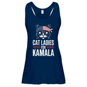 Cat Ladies For Kamala Funny Cat 2024 President Kamalaharris Ladies Essential Flowy Tank