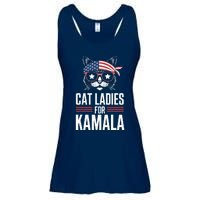 Cat Ladies For Kamala Funny Cat 2024 President Kamalaharris Ladies Essential Flowy Tank