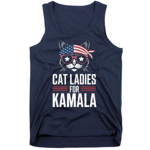 Cat Ladies For Kamala Funny Cat 2024 President Kamalaharris Tank Top