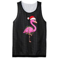 Christmas Lights Flamingo Wearing Xmas Hat Flamingo Lover Mesh Reversible Basketball Jersey Tank