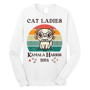 Cat Ladies For Kamala Harris Long Sleeve Shirt