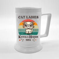 Cat Ladies For Kamala Harris Beer Stein