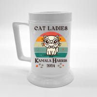 Cat Ladies For Kamala Harris Beer Stein