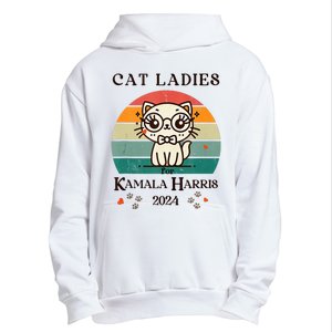 Cat Ladies For Kamala Harris Urban Pullover Hoodie