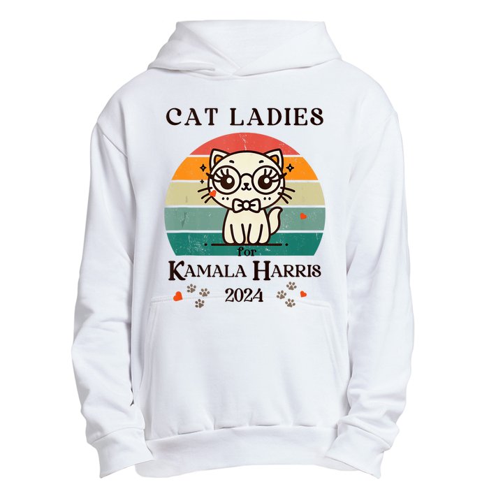 Cat Ladies For Kamala Harris Urban Pullover Hoodie