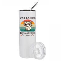 Cat Ladies For Kamala Harris Stainless Steel Tumbler